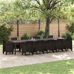 vidaXL Tuinstafel Bruin 400 x 100 x 73 cm poly rattan