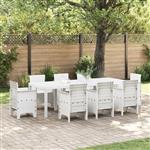 vidaXL Tuinstafel Wit 250 x 100 x 73 cm poly rattan