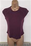 Aubergine T-Shirt met Superkorte Mouwen 36-38