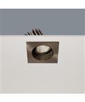 Inbouwspot Artdelight Venice 1 Lichts Large Vierkant LED 2700K Dimbaar Mat Staal