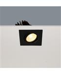 Inbouwspot Artdelight Venice 1 Lichts Small Vierkant LED 2700K Dimbaar Zwart
