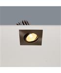 Inbouwspot Artdelight Venice 1 Lichts Small Vierkant LED 2700K Dimbaar Mat Staal