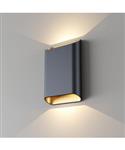 Wandlamp Artdelight Diaz 2 Lichts Large LED 2700K Dimbaar Zwart/Mat Goud