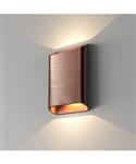 Wandlamp Artdelight Diaz 2 Lichts Large LED 2700K Dimbaar Geborsteld Brons
