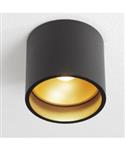 Opbouwspot Artdelight Ormond 1 Lichts LED 2700K Dimbaar Zwart/Mat Goud
