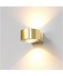 Wandlamp Artdelight Hudson 2 Lichts LED 2700K Dimbaar Geborsteld Goud