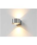 Wandlamp Artdelight Hudson 2 Lichts LED 2700K Dimbaar Aluminium