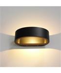Wandlamp Artdelight Sharp 1 Lichts LED 2700K Dimbaar Zwart/Mat Goud