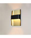 Wandlamp Artdelight Dallas 2 Lichts LED 2700K Dimbaar Zwart/Mat Goud