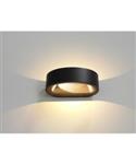 Wandlamp Artdelight Sharp 1 Lichts LED 2700K Dimbaar Zwart/Koper