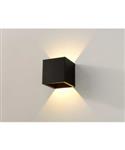 Wandlamp Artdelight Cube 2 Lichts LED 2700K Dimbaar Zwart