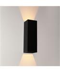 Wandlamp Artdelight Vegas 2 Lichts Large LED 2700K Dimbaar Zwart
