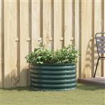 vidaXL Tuinverhoger Groen 80 x 80 x 44 cm Staal