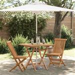 vidaXL Tuin Eetset 3 pcs Bruin Massief teakhout