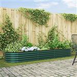 vidaXL Verhoogde plantenbak Groen 320 x 80 x 44 cm Staal