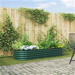 vidaXL Verhoogde plantenbak Groen 240 x 80 x 44 cm Staal