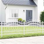 vidaXL Tuin Hek Wit 115 cm Poedergecoat staal