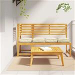vidaXL Palletkussen voor zitting 4 pcs Crème 40 x 40 x 8 cm