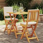 vidaXL Bistroset 3 pcs Bruin Massief acaciahout