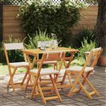 vidaXL Bistroset 5 pcs Bruin Massief acaciahout