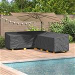 vidaXL Buitenmeubelhoes Zwart 286 x 222 x 80 cm 420D stof