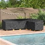 vidaXL Buitenmeubelhoes Zwart 286 x 222 x 80 cm 420D stof