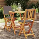 vidaXL Bistroset 3 pcs Bruin Massief acaciahout