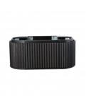 Wastafelonderkast BWS Benthe 1 Lade Greeploos Soft Close 99x42x52,5 cm Zwart Eiken