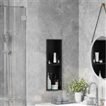 vidaXL Douche Niche Zwart 60 x 20 x 9.5 cm Roestvrij staal
