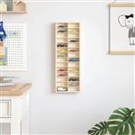 vidaXL Display Case met opslag Bruin 21 x 4,5 x 59 cm Bewerkt hout