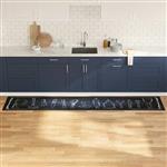 vidaXL Keuken Mat Toile Zwart 300 x 60 cm Fluweel