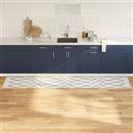 vidaXL Keuken Mat Wit 300 x 60 cm Fluweel