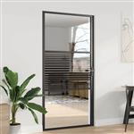 vidaXL Binnen Deur Zwart 102.5 x 201.5 cm Gehard glas en Aluminium