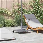 vidaXL Buiten Parasolvoet Donkergrijze houtlook 45 x 45 x 31 cm Staal