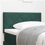 vidaXL Hoofdbord Wandgemonteerd Geometrisch Donkergroen 90 cm Fluweel