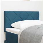 vidaXL Hoofdbord Wandgemonteerd Geometrisch Donkerblauw 80 cm Fluweel
