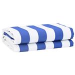 vidaXL Vervangingsdoek voor zonnescherm Blauw en wit 10 x 1.6 m Stof