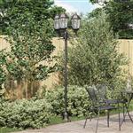 vidaXL Tuin Lantaarnpaal Brons Aluminium en Glas