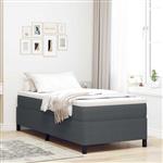 vidaXL Bedframe Donkergrijs 100 x 200 cm Katoenen stof