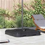 vidaXL Paraplu Basis Set 2 pcs Zwart 88.5 x 88.5 x 12 cm Kunststof