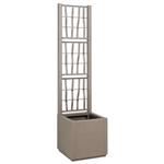 vidaXL Tuin Bloempot Grijs 36 x 36 x 140 cm Polypropyleen