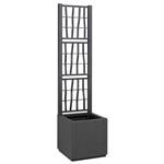 vidaXL Tuin Bloempot Antraciet 36 x 36 x 140 cm Polypropyleen