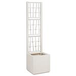 vidaXL Tuin Bloempot Wit 36 x 36 x 140 cm Polypropyleen