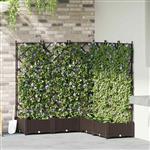 vidaXL Tuin Bloempot 5 pcs Bruin 120 x 120 x 125,5 cm Staal