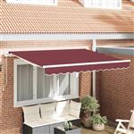 vidaXL Vervangingsdoek voor zonnescherm Bordeauxrood 350 x 200 cm