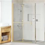vidaXL Inloopdouchewand Goud 90 x 6.5 x 190 cm