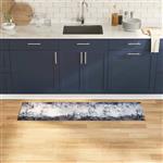 vidaXL Keuken Mat Grijs 150 x 45 cm Fluweel
