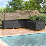 vidaXL Hoes voor tuinmeubelen Zwart 325 x 325 x 80 cm 420D Oxford Stof