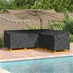 vidaXL Hoes voor tuinmeubelen Zwart 220 x 220 x 80 cm 420D Oxford Stof