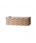 Wastafelonderkast BWS Mila 1 Lade Greeploos Soft Close 119x40x52 cm Licht Eiken